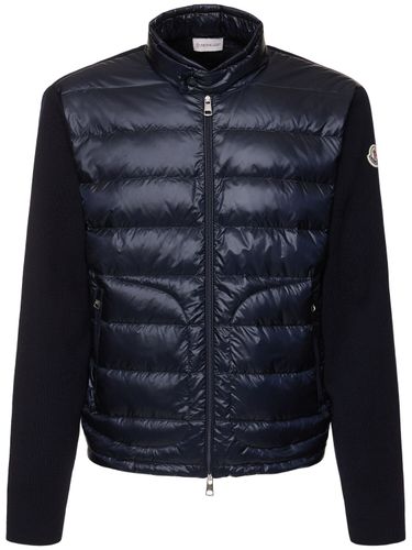 Cárdigan De Lana Con Cremallera - MONCLER - Modalova