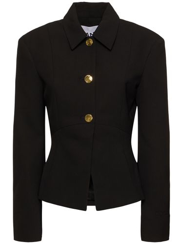 Blazer De Sarga Ligera - GANNI - Modalova