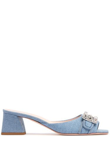 Mm Bikviv Denim Sandal Mules - ROGER VIVIER - Modalova