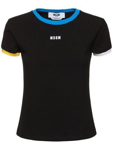 Logo Jersey T-shirt - MSGM - Modalova