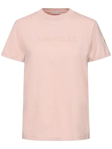 Camiseta De Algodón Con Logo - MONCLER - Modalova