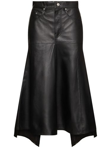 Panelled Leather Midi Skirt - VICTORIA BECKHAM - Modalova