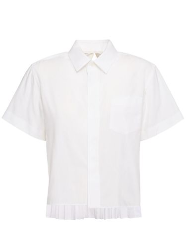 Camicia In Popeline Di Misto Cotone - SACAI - Modalova