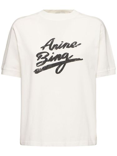 Camiseta De Algodón Con Estampado - ANINE BING - Modalova