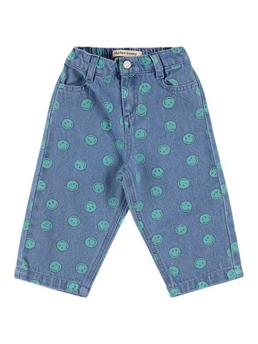 Pantalones De Denim De Algodón Estampados - THE NEW SOCIETY - Modalova