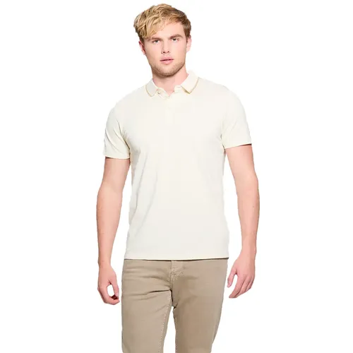 Polo Guess Logo 4G Homme Blanc - Guess - Modalova