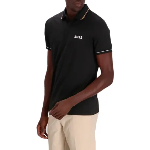 Polo Boss signature Homme Noir - Boss - Modalova