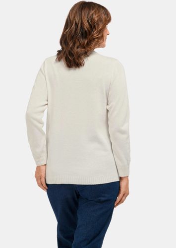 Pullover mit streckendem Zopfmuster - cremeweiß - Gr. 42 von - Goldner Fashion - Modalova