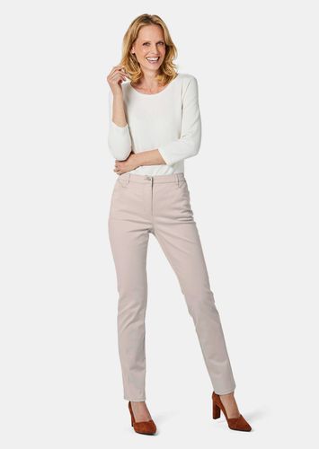 Leichte Baumwoll-Hose CARLA - beige - Gr. 195 von - Goldner Fashion - Modalova