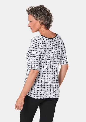 Ausgefallenes Shirt mit grafischem Druck - weiß / schwarz / gemustert - Gr. 25 von - Goldner Fashion - Modalova