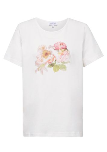 Halbarm-Pyjama mit Blütendruck - cremeweiß / beige / koralle / geblümt - Gr. 18/19 von - Goldner Fashion - Modalova