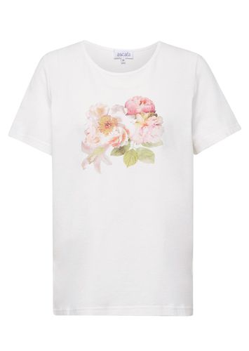 Halbarm-Pyjama mit Blütendruck - cremeweiß / beige / koralle / geblümt - Gr. 48/50 von - Goldner Fashion - Modalova