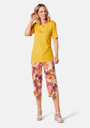 Attraktive Druckhose Louisa mit weichem Fall - / orange / gemustert - Gr. 24 von - Goldner Fashion - Modalova