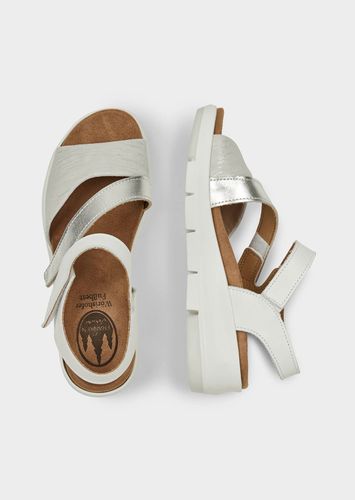 Sandale mit verstellbarem Klettriemen - weiß / goldfarben - Gr. 36 von - Goldner Fashion - Modalova