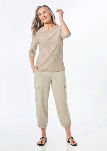 Strickpullover mit U-Boot-Ausschnitt - beige - Gr. 19 von - Goldner Fashion - Modalova