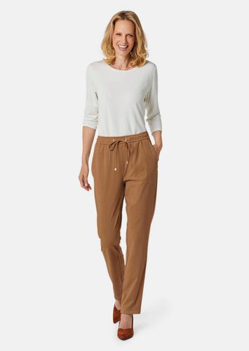 Bi-elastische Hose LOUISA in superweichem Veloursleder-Look - camel - Gr. 22 von - Goldner Fashion - Modalova