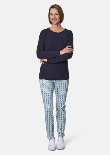 Figurschmeichelnder Pullover aus reiner Baumwolle - marine - Gr. 24 von - Goldner Fashion - Modalova