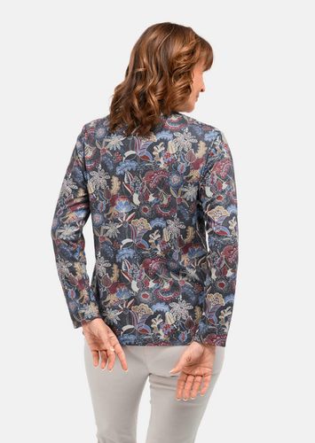 Flausch-Shirt - dunkelblau / dunkelrot / gemustert - Gr. 38 von - Goldner Fashion - Modalova