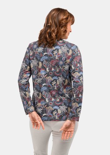 Flausch-Shirt - dunkelblau / dunkelrot / gemustert - Gr. 50 von - Goldner Fashion - Modalova