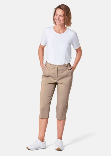 Sportive Capri-Hose aus trageangenehmen Satin - beige - Gr. 195 von - Goldner Fashion - Modalova