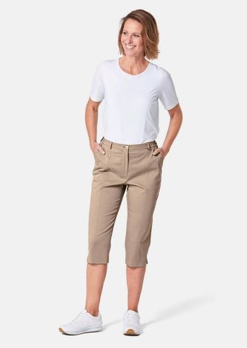 Sportive Capri-Hose aus trageangenehmen Satin - beige - Gr. 245 von - Goldner Fashion - Modalova