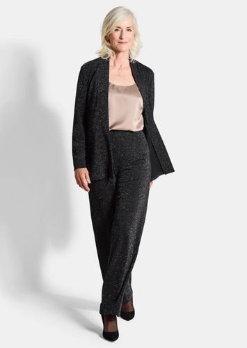 Weite Hose VERA aus glänzendem Jersey - / silberfarben - Gr. 195 von - Goldner Fashion - Modalova