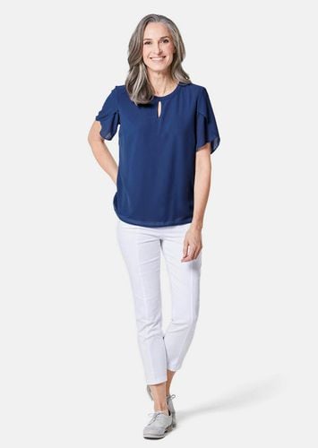 Bluse mit aufregender Ärmellösung - dunkelblau - Gr. 25 von - Goldner Fashion - Modalova