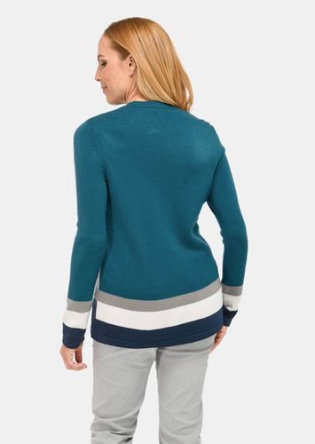 Pflegeleichter Pullover mit grafischem Muster - petrol / gemustert - Gr. 19 von - Goldner Fashion - Modalova