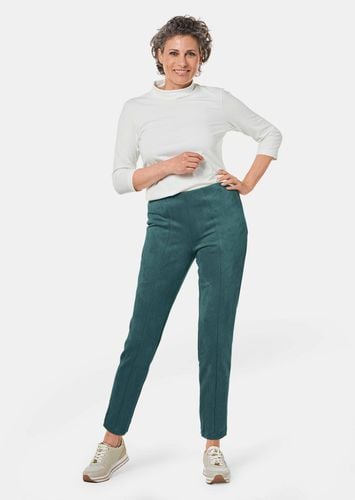 Moderne Leggings in trendigem Velourslederimitat - smaragd - Gr. 19 von - Goldner Fashion - Modalova