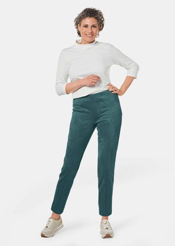 Moderne Leggings in trendigem Velourslederimitat - smaragd - Gr. 21 von - Goldner Fashion - Modalova
