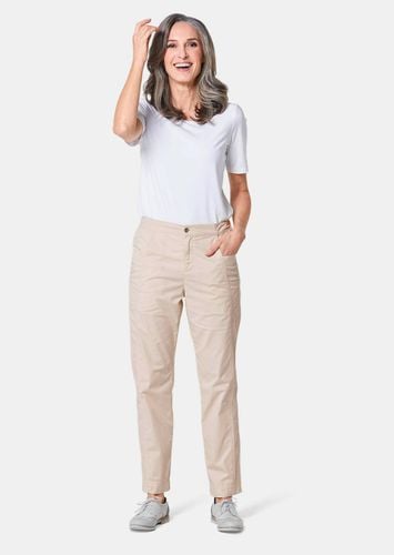 Elastische Hose mit extra Nähten - beige - Gr. 50 von - Goldner Fashion - Modalova