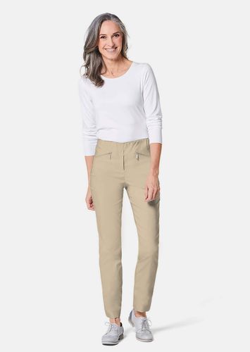 Superelastische Hose LOUISA mit Reißverschlusstaschen - beige - Gr. 27 von - Goldner Fashion - Modalova