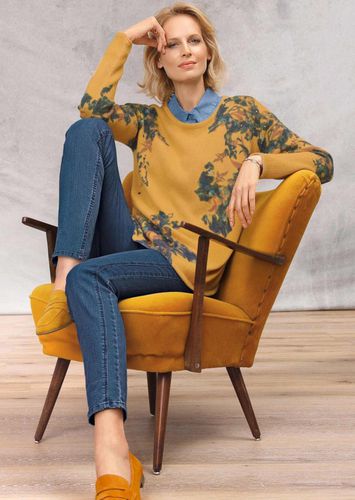 Pullover mit floralem Druck - honig / gemustert - Gr. 20 von - Goldner Fashion - Modalova