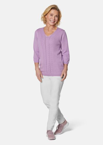 Superweicher V-Pullover in Leichtstrick - flieder - Gr. 19 von - Goldner Fashion - Modalova