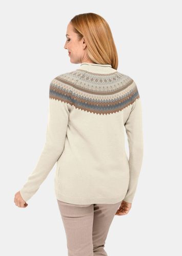 Norweger-Pullover mit wärmender Schurwolle - cremeweiß / gemustert - Gr. 19 von - Goldner Fashion - Modalova