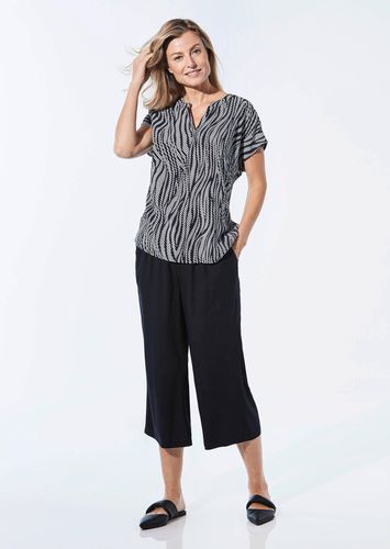 Bluse mit Tunika Ausschnitt - / cremeweiß / gemustert - Gr. 19 von - Goldner Fashion - Modalova