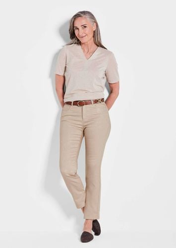 Druckhose CARLA - beige / gemustert - Gr. 195 von - Goldner Fashion - Modalova