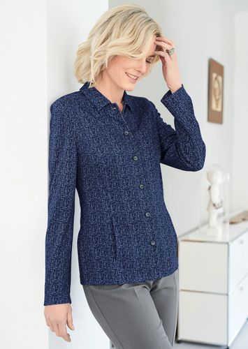 Trageangenehme Hemdjacke mit farbenfrohem Druck - dunkelblau / gemustert - Gr. 21 von - Goldner Fashion - Modalova