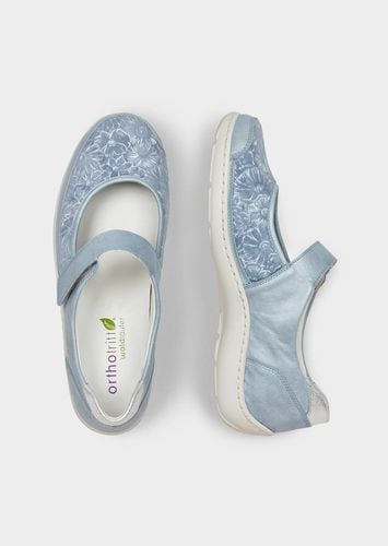 Slipper mit verstellbarem Klettverschluss - hellblau - Gr. 36 von - Goldner Fashion - Modalova