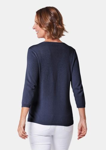 Unkomplizierter Pullover mit V-Ausschnitt - marine - Gr. 24 von - Goldner Fashion - Modalova