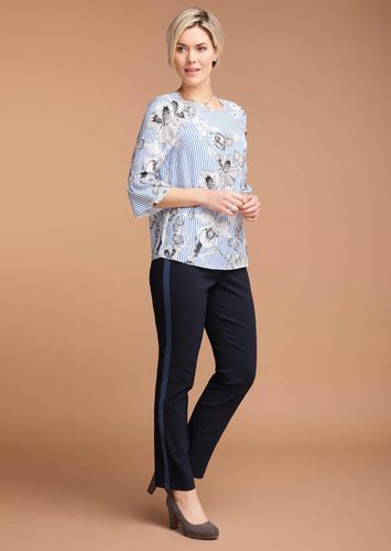 Streifenbluse - hellblau / weiß - Gr. 20 von - Goldner Fashion - Modalova