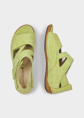 Sandale mit verstellbarem Klettriemen - hellgrün - Gr. 36 von - Goldner Fashion - Modalova