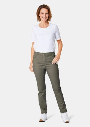 Hose Carla in weicher, stretchbequemer Qualität - khaki - Gr. 195 von - Goldner Fashion - Modalova