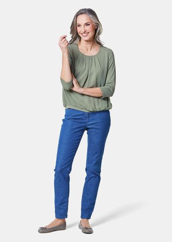 Gepflegtes Shirt in eleganter Blusen-Optik - graugrün - Gr. 19 von - Goldner Fashion - Modalova