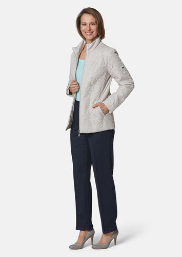 Jacke mit floraler Steppung - stein - Gr. 48 von - Goldner Fashion - Modalova