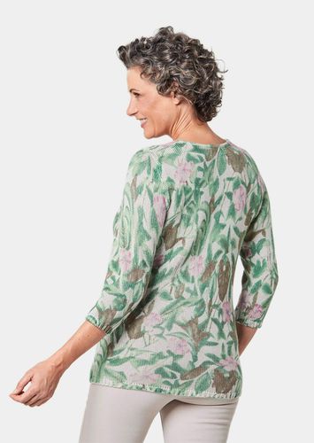 Pullover mit floralem Druck - khaki / gemustert - Gr. 22 von - Goldner Fashion - Modalova