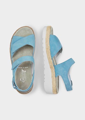 Sandale aus samtigen Leder - hellblau - Gr. 36 von - Goldner Fashion - Modalova