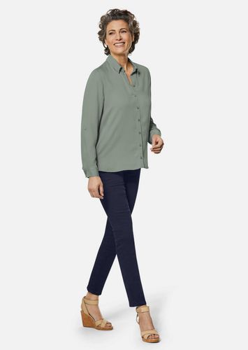 Trageangenehme Hemdbluse mit Taschen - graugrün - Gr. 48 von - Goldner Fashion - Modalova