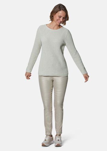 Figurschmeichelnder Pullover aus reiner Baumwolle - stein - Gr. 24 von - Goldner Fashion - Modalova