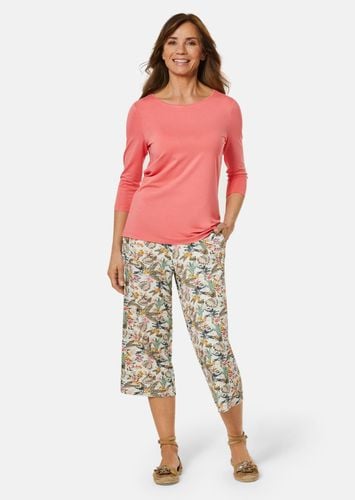 Attraktive Druckhose Louisa mit weichem Fall - weiß / bunt / gemustert - Gr. 24 von - Goldner Fashion - Modalova